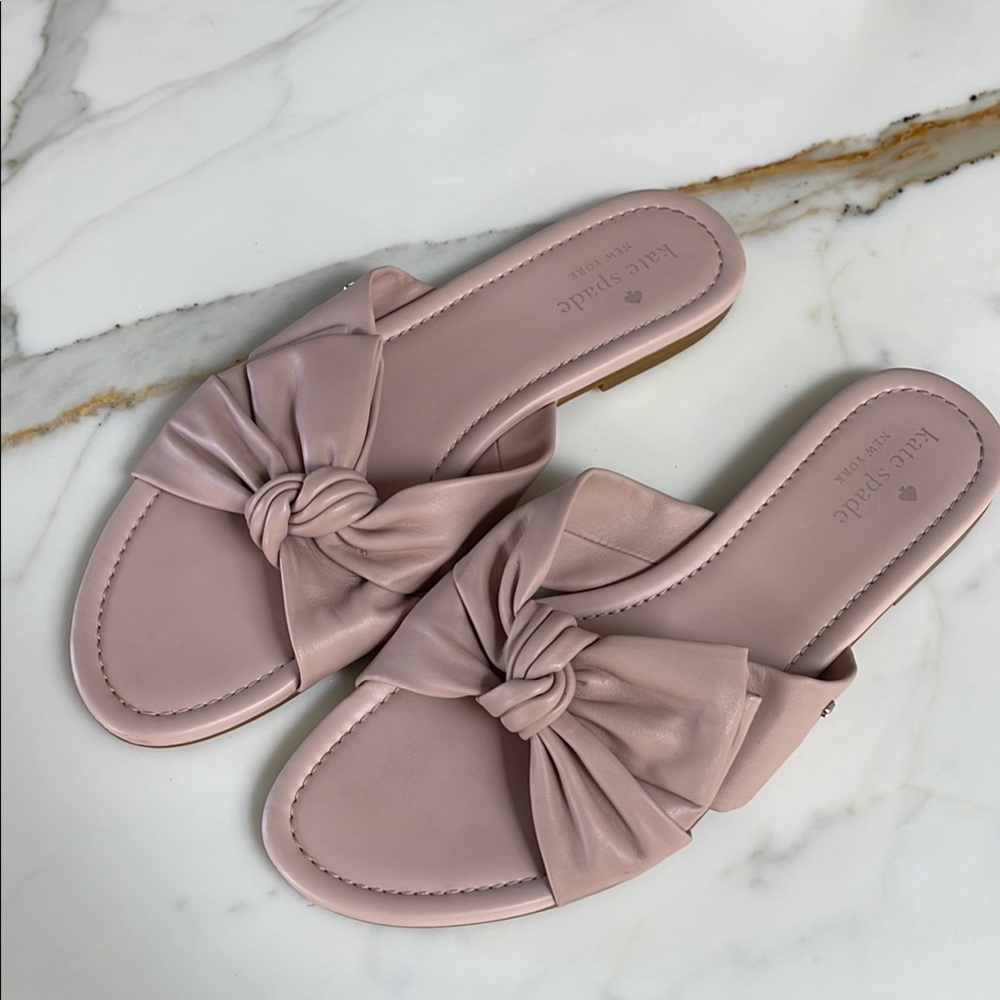 Kate Spade “Rose Smoke Marcella” Slide Sandals